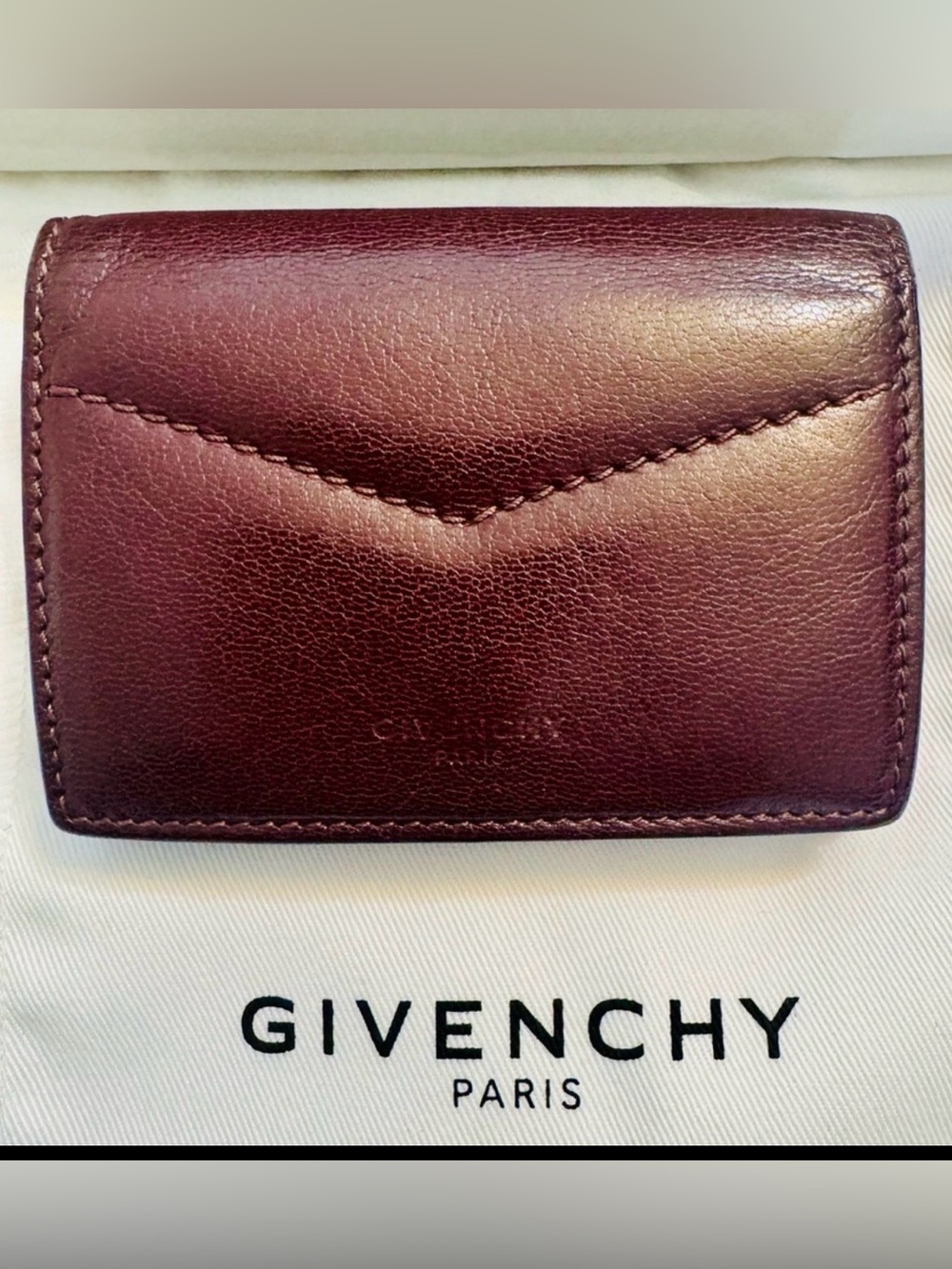 Givenchy Rich Burgundy Leather Wallet